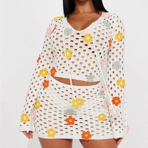 Fashion nova two-piece crochet cover-up